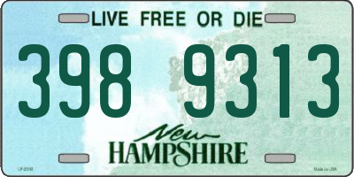 NH license plate 3989313