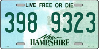 NH license plate 3989323