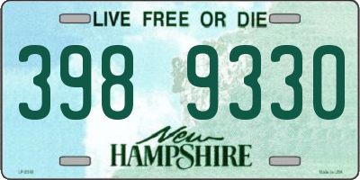 NH license plate 3989330