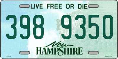 NH license plate 3989350