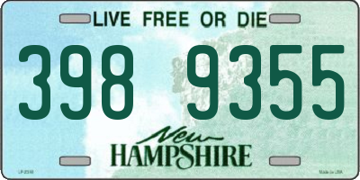 NH license plate 3989355