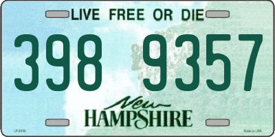 NH license plate 3989357