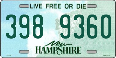 NH license plate 3989360
