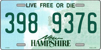 NH license plate 3989376