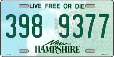 NH license plate 3989377