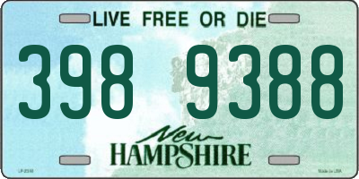 NH license plate 3989388