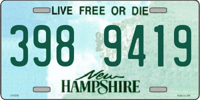 NH license plate 3989419