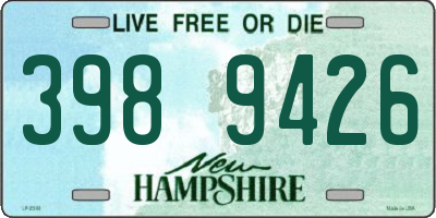 NH license plate 3989426