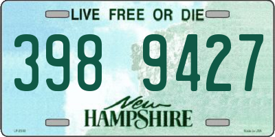 NH license plate 3989427