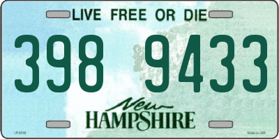 NH license plate 3989433