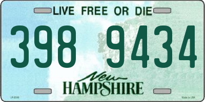 NH license plate 3989434