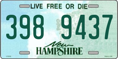 NH license plate 3989437