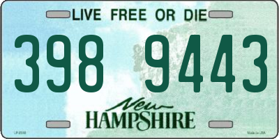 NH license plate 3989443