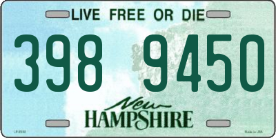 NH license plate 3989450