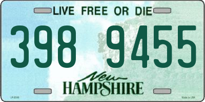 NH license plate 3989455