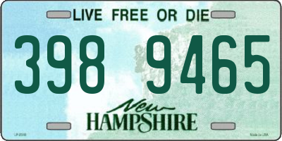 NH license plate 3989465