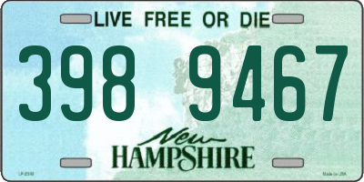 NH license plate 3989467