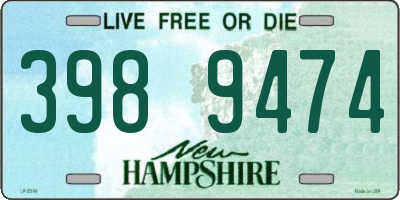 NH license plate 3989474