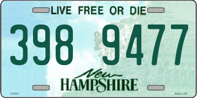 NH license plate 3989477