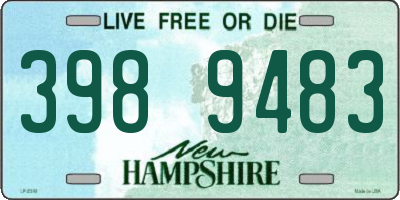 NH license plate 3989483