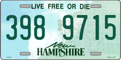 NH license plate 3989715