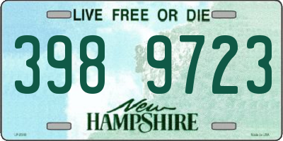NH license plate 3989723