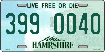 NH license plate 3990040