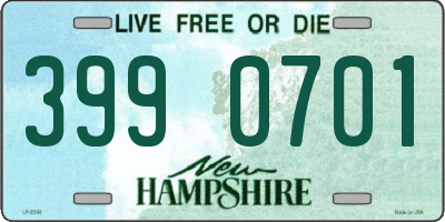 NH license plate 3990701