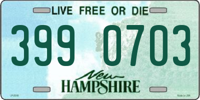 NH license plate 3990703