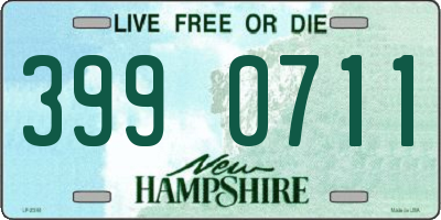 NH license plate 3990711