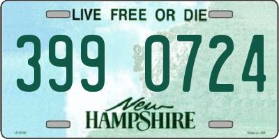 NH license plate 3990724