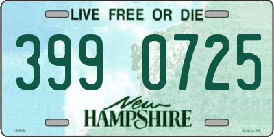 NH license plate 3990725