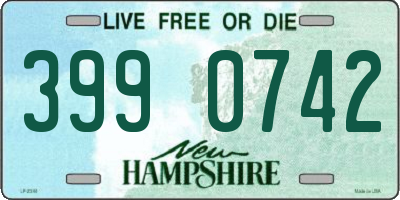 NH license plate 3990742