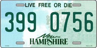 NH license plate 3990756