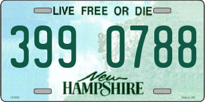 NH license plate 3990788