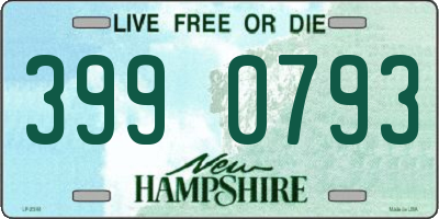 NH license plate 3990793