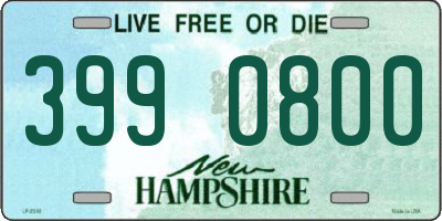 NH license plate 3990800