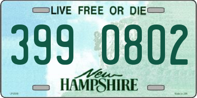 NH license plate 3990802