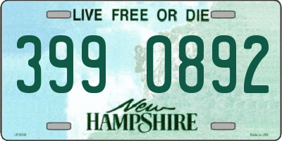 NH license plate 3990892