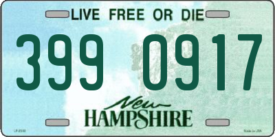 NH license plate 3990917