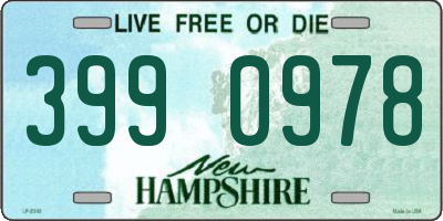 NH license plate 3990978