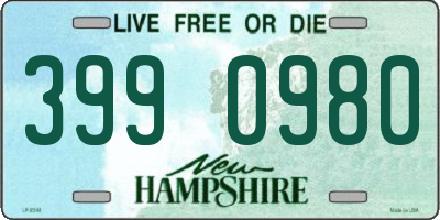 NH license plate 3990980