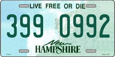 NH license plate 3990992