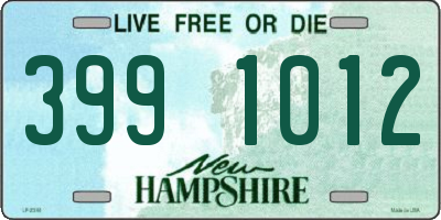 NH license plate 3991012