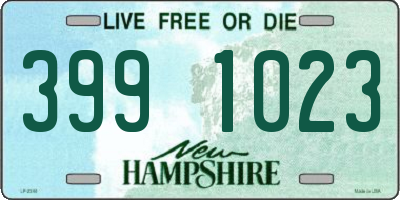 NH license plate 3991023