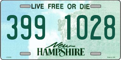 NH license plate 3991028