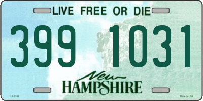 NH license plate 3991031