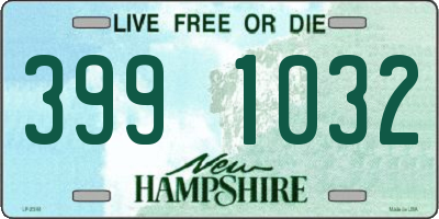 NH license plate 3991032