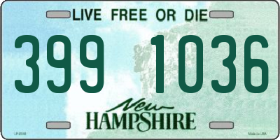 NH license plate 3991036