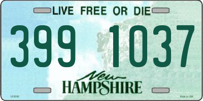 NH license plate 3991037